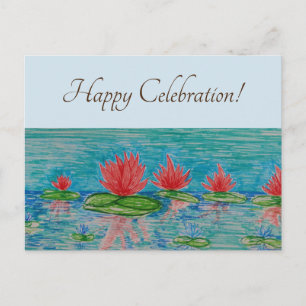 Lotus Flowers Tekening Briefkaart