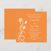 Lotus Flowers Wedding Invitation (helder sinaasapp Kaart (Voorkant / Achterkant)