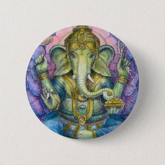 Lotus Ganesha Button (Voorkant)