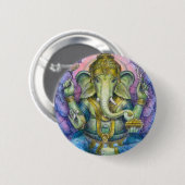 Lotus Ganesha Button (Voorkant /achterkant)
