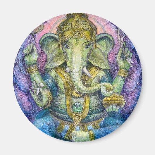 Lotus Ganesha Magnet Magneet (Voorkant)