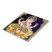LOTUS GANESHA TANJORE PAINTING TEGELTJE (Zijkant)