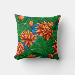 Lotus Garden 16" X 16" Coussin en coton