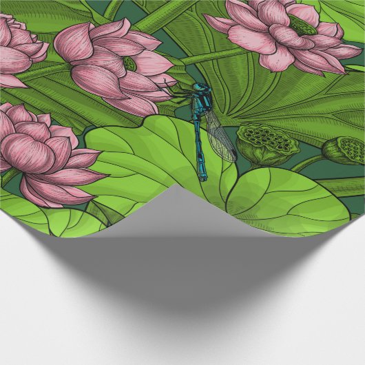 Lotus garden cadeaupapier (Hoek)