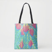 Lotus Garden Waterverf Print Canvas tas (Voorkant)