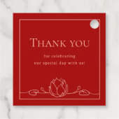 Lotus gepersonaliseerde bruiloft gunst Labels (Achterkant)