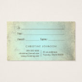 lotus gift visitekaartje (Achterkant)