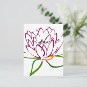 Lotus Heart Briefkaart (Staand voorkant)