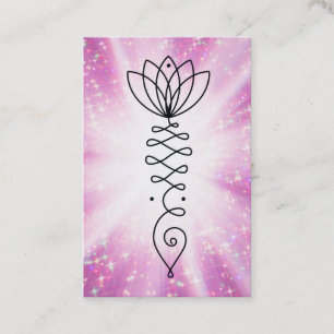 *~* Lotus Heart Glitter Rays Nirvana Reiki Yoga Visitekaartje