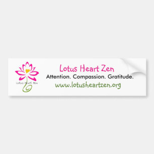 Lotus Heart Zen Bumpersticker