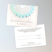 Lotus Holistic Health and Wellness Reference Card Aanbevelingskaartje