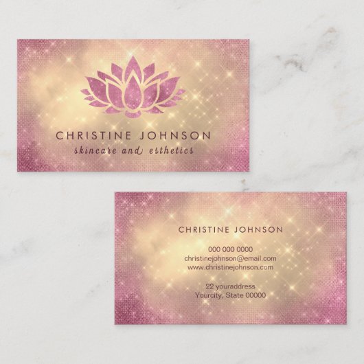 Lotus huidverzorging en esthetiek visitekaartje (Voorkant / Achterkant)