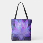 Lotus in Blue... Tote Bag (Achterkant)