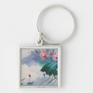 Lotus in de Pond Sleutelhanger