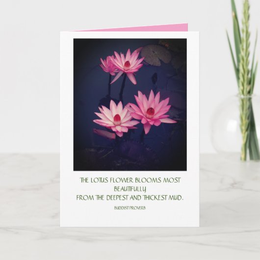 Lotus Kaart met Citaat (Voorkant)