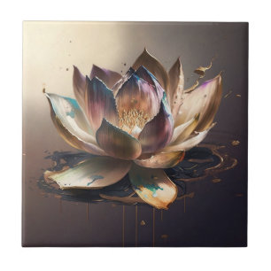 Lotus keramische Tegel - delicate en sierlijke blo Tegeltje