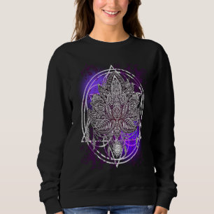Lotus Kristallen Zen Bloem Van Leven Hippie Heilig Trui