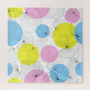 Lotus laat kleurrijke vlekken patroon legpuzzel