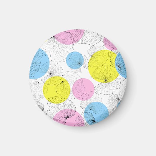 Lotus laat kleurrijke vlekken patroon magneet (Voorkant)