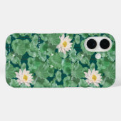 Lotus Lagoon patroon - De witte Lotus Case-Mate iPhone Case (Achterkant (horizontaal))