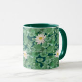 Lotus Lagoon patroon - De witte Lotus Mok (Voorkant rechts)