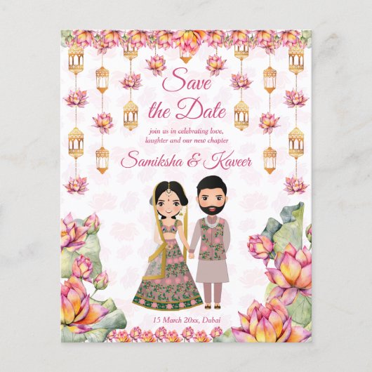 Lotus lantaarns Indiaanse bruiloft met uitzonderin (Voorkant)