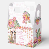 Lotus lantern Indian mehndi personalized Bedankdoosjes (Geopend)