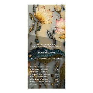 Lotus Light Ontwaakt botanisch ontwerp Reclamekaart