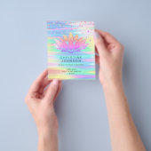 lotus logo kleurrijke golven schoonheidsberoeps flyer (Hand)