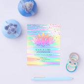 lotus logo kleurrijke golven schoonheidsberoeps flyer (Enkel)