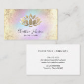 Lotus logo pastelkleuren visitekaartje (Voorkant / Achterkant)