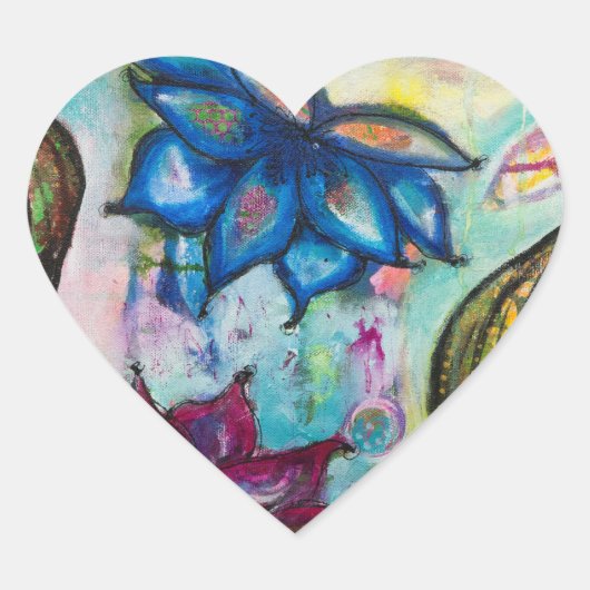 Lotus Love Hart Sticker (Voorkant)