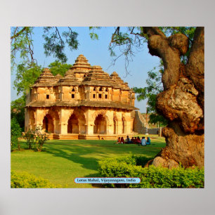 Lotus Mahal, Vijayanagara, India Poster