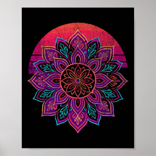Lotus Mandala Boeddha Zen Kunst Vetteplant Botanis Poster
