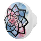 Lotus Mandala Keramische Knop (Rechts)