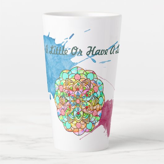 Lotus Mandala Latte Mok (Voorkant)