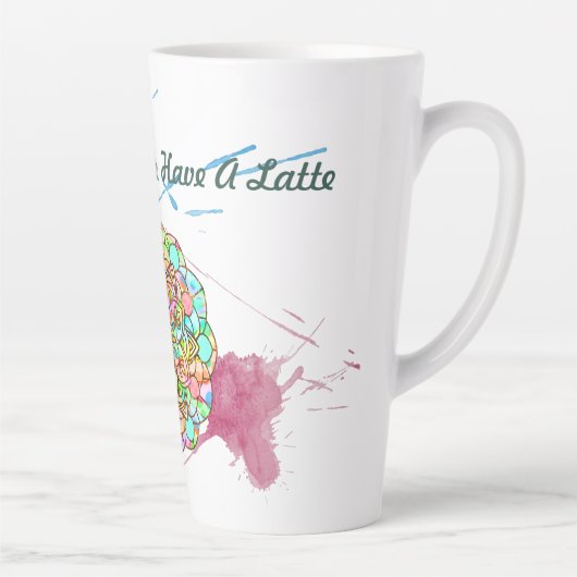 Lotus Mandala Latte Mok (Rechts)