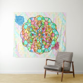 Lotus Mandala Tapestry Wandkleed (In Situ (horizontaal))