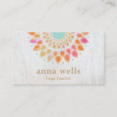 Lotus Mandala Yoga Carte de visite enseignant (Devant)