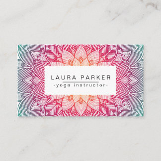 Lotus Mandala Yoga Instructor Fitness Visitekaartje