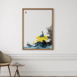 Lotus Meditatie Zen Art Minimalist Print Perfect Poster