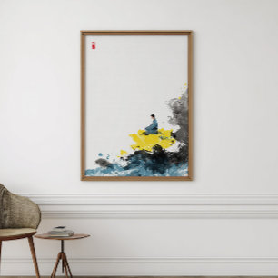 Lotus Meditatie Zen Art Minimalist Print Perfect Poster