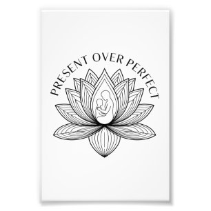 Lotus Moeder Kind Heden Mantra Kunst Foto Afdruk