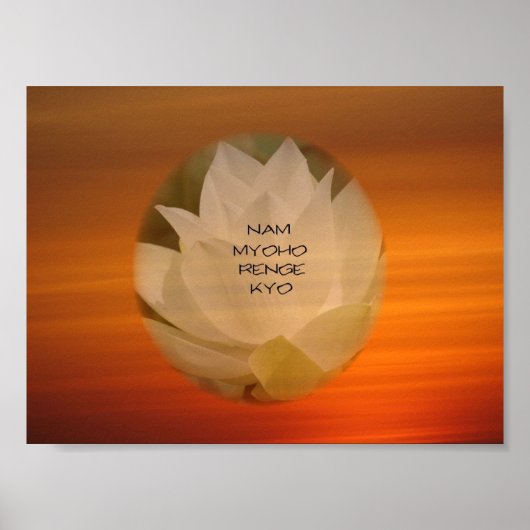 Lotus "Nam Myoho Renge" Kyo Poster (Voorkant)