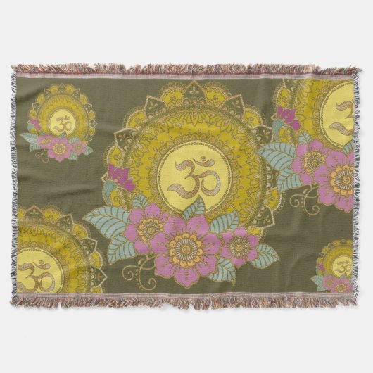 Lotus of the OM - Sierkussen Deken (Voorkant)