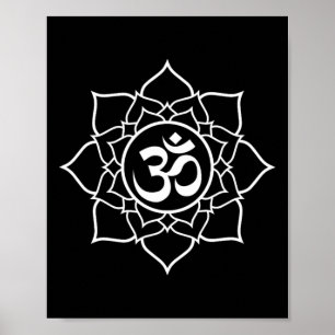 Lotus Ohm Om Symbool Yoga Beginners Meditatie Desi Poster