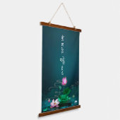 Lotus Om Mani Padme Hum Boeddhistische Mantra Hangend Wandkleed (Gebogen)