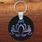 Lotus Om Paarse Sleutelhanger (Achterkant)