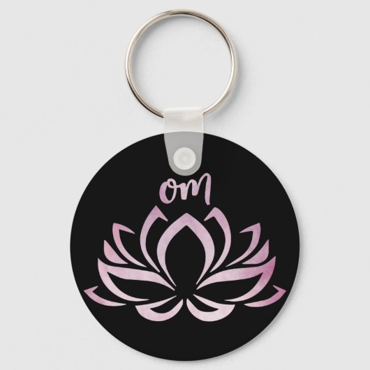 Lotus Om Pink Sleutelhanger (Voorkant)