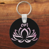 Lotus Om Pink Sleutelhanger (Voorkant)
